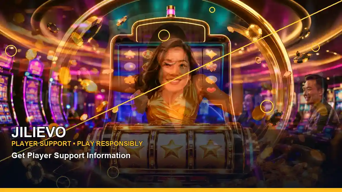 Lucky reels slot games on JILIEVO featuring an adult Filipina casino host in a centred layout