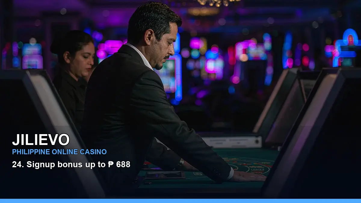 Philippine live casino guide with table games and an adult Filipina host positioned on the right